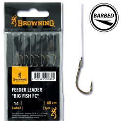 Browning Feeder Leader Big Fish Fluorocarbon Größe 14 0,16 Mm 1,9 Kg 60 Cm 5 Stück