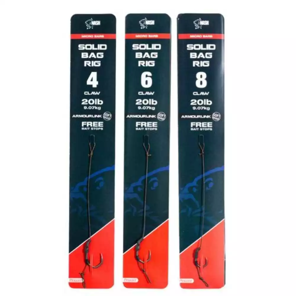 Nash Solid Bag Rig Size 8 Barbed – Bild 4