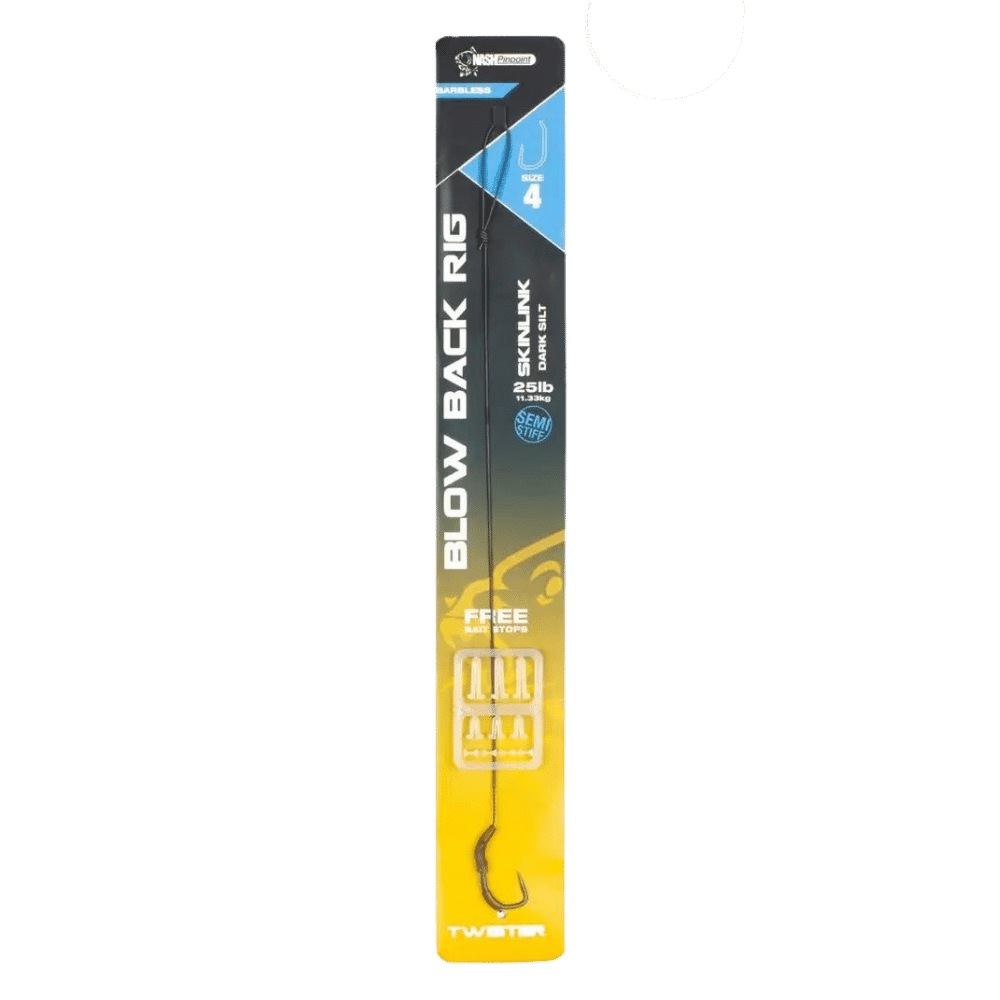 Nash Tube Blow Back Rig Hakengröße 4 Barbless 25 Lbs