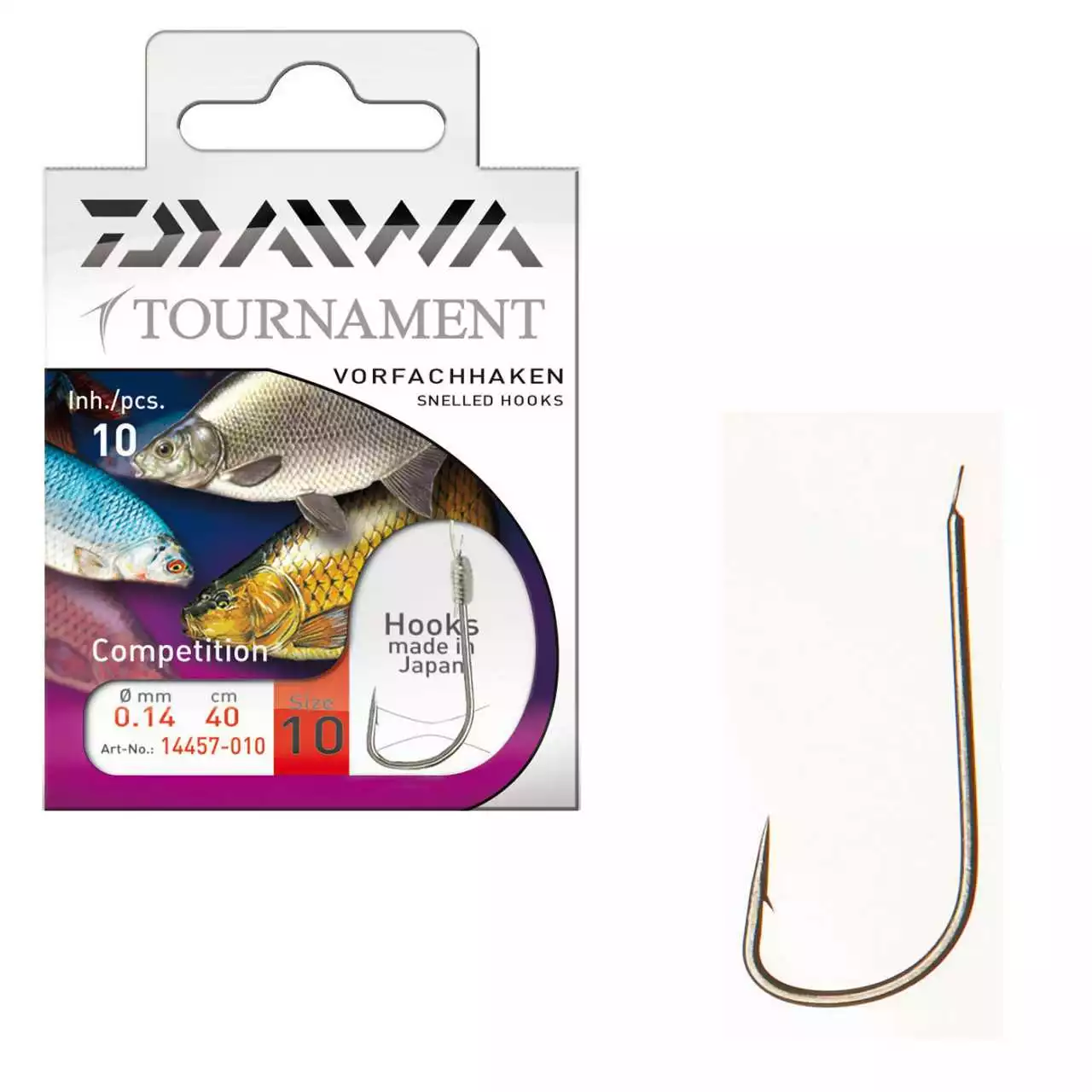 Daiwa Tournament Matchhaken 40cm 10 Stück